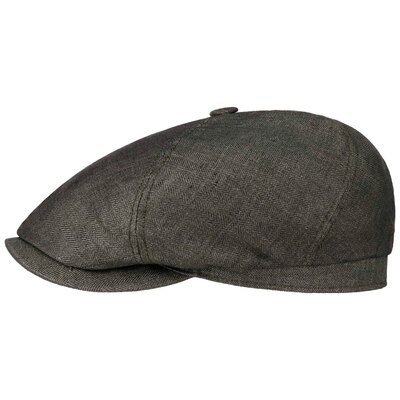 0 6-panel cap linen olive herringbone