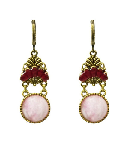 0 Alice earrings pink glass