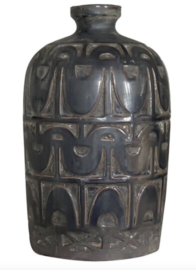 0 Art Deco Vase-maljakko Brown