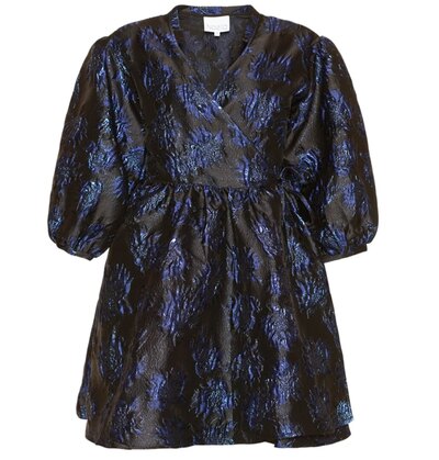 0 Aya Dress Black Royal Blue Mix