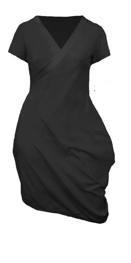 0 Beehive Tee Dress Petit Wrap Black