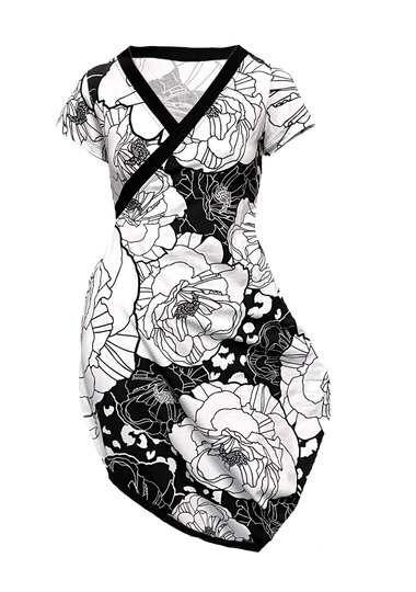 0 Beehive Tee Dress Wrap Petit Poppy Chess