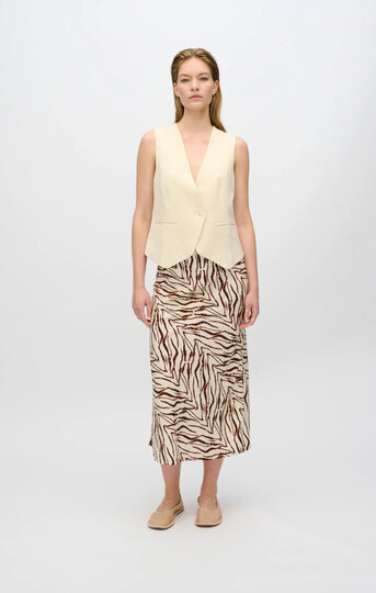 0 Beryls linen mix skirt