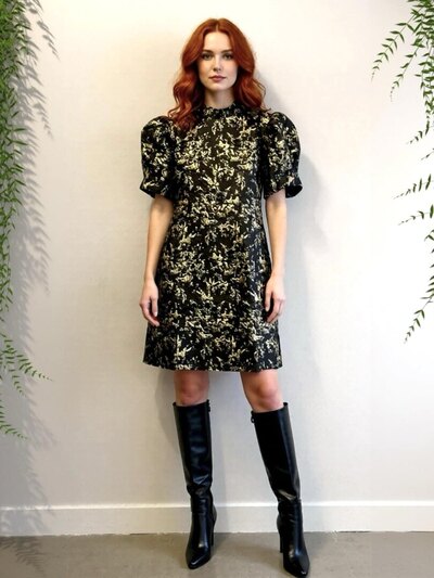0 Bonnie Dress Black-gold