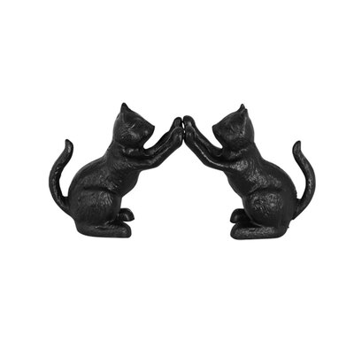 0 Book end Cats, kirjahyllykissat  (2 kpl) valurauta