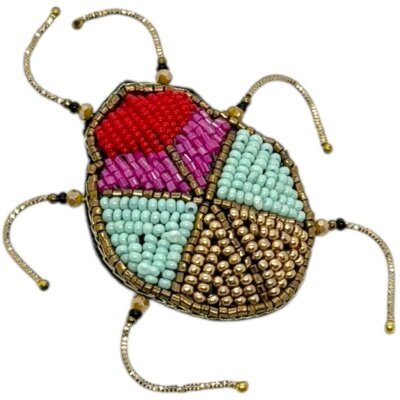 0 Brooch rintaneula Red bug