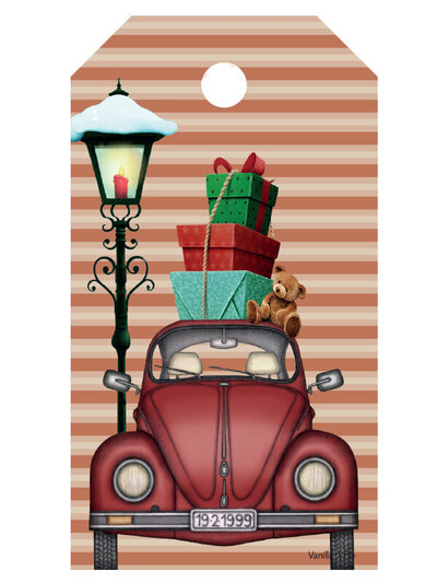 0 Christmas pakettikortti kuplavolkkari