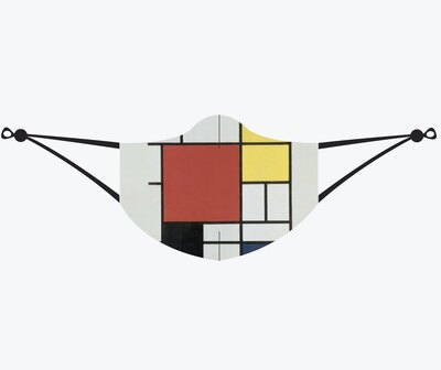 0 Composition with Red, Yellow, Blue and Black Kasvosuojain-maski (Piet Mondrian)