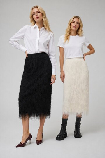 0 Dacre Fluffy Skirt black