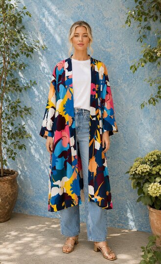 0 Day Kimono Colour Tango