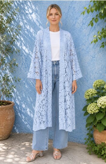 0 Day Kimono Sky Lace