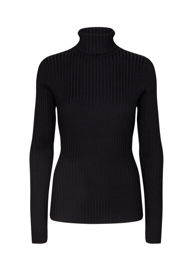 0 Dollie Rib knit polo black