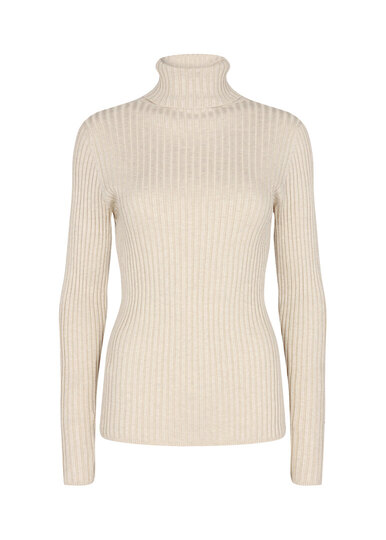 0 Dollie Ribb Knit Polo Beige white