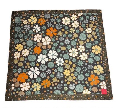 0 FLOWER PRINT silk scarf 