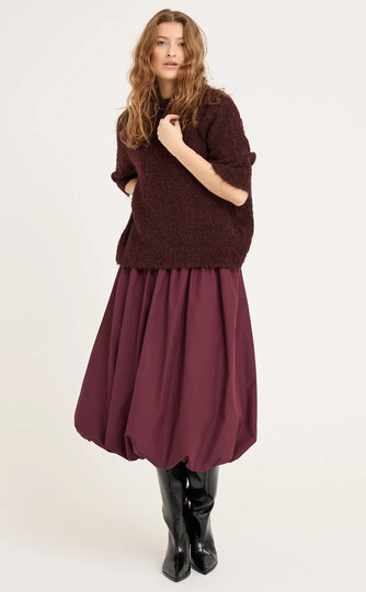 0 Fia Burgundy balloon Skirt 