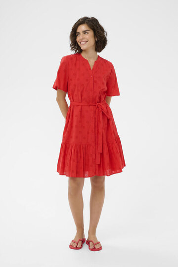0 Fiona Dress poppy red
