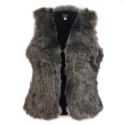 0 Furry Vegeturkisliivi/Vegan Fur Waistcoat Grey