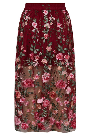 0 Fuschia Skirt Burgundy