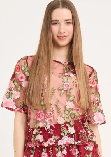 0 Fuschia top burgundy