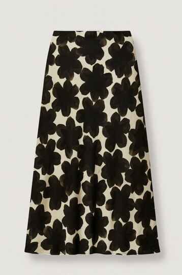 0 Georgina Skirt Black Flowers silk mix