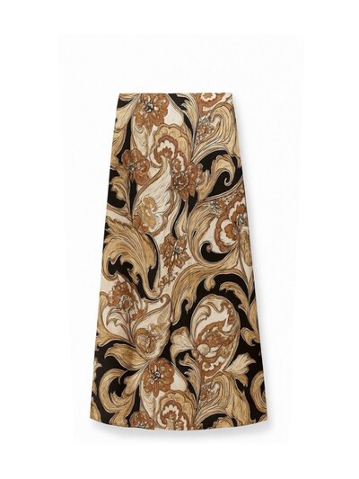0 Georgina Skirt Golden Leaf silk mix