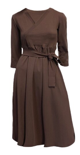 0 Ines Midi Dress Chocolate Coffee