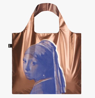 0 JOHANNES VERMEER Girl with a Pearl Earring Rose Gold Metallic Bag