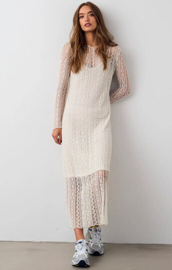 0 Kitti Lace Knit dress Vintage Beige 