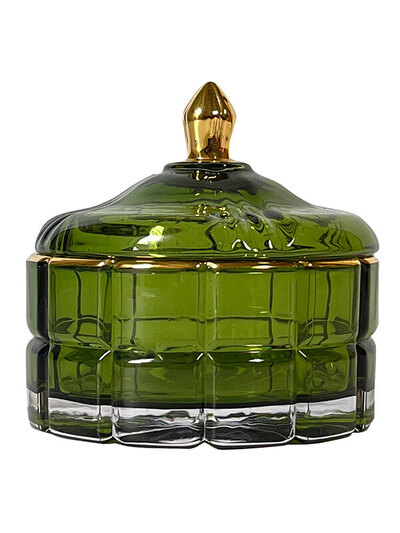 0 Lasirasia/Glass Jar squares green