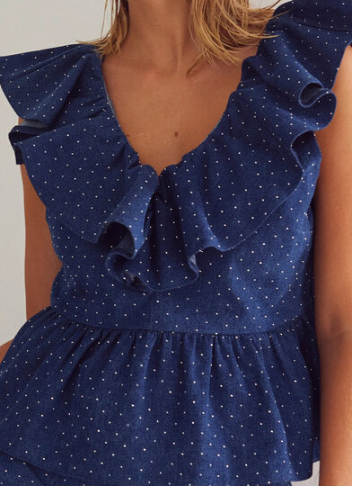 0 Louisa denim blouse