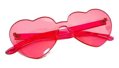 0 Love Goggles sydänlasit pinkki
