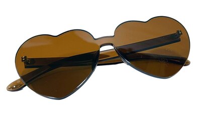 0 Love Goggles sydänlasit ruskea 