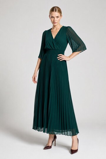 0 Luna dress 3/4 sleeve ponderosa pine green
