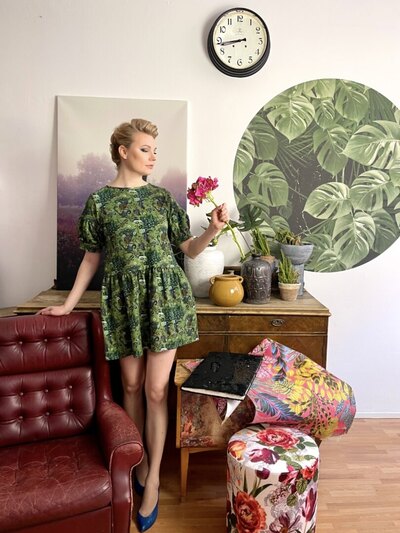 0 Mai petit dress green dragonfly
