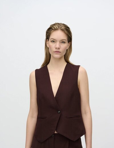 0 Melina Vest french roast