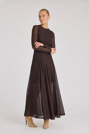 0 Messa dress dark chocolate brown