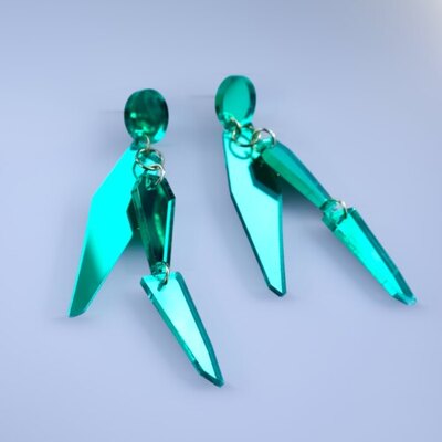 0 Mini Chandelier Emerald