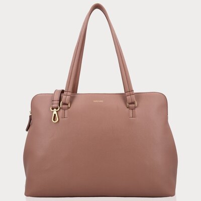 0 OLIVIA GRAIN BUSINESS/LAP TOP BAG Mocha Mousse /GOLD
