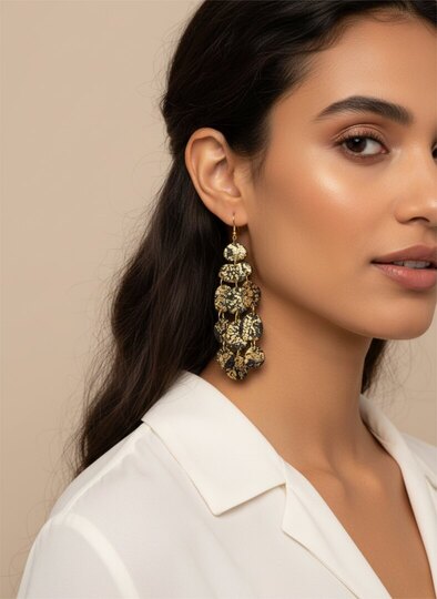 0 RÖYKKIÖ korvakorut musta-kulta