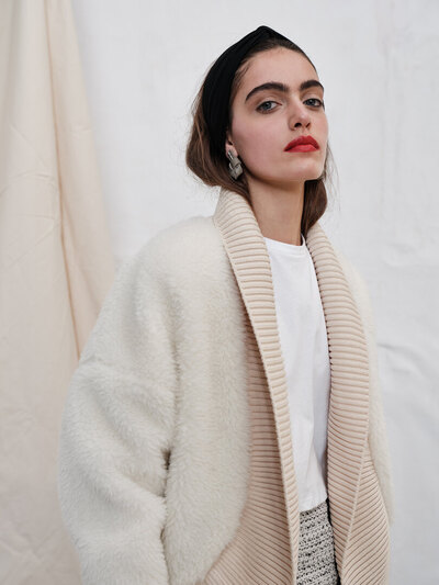 0 Sheltering Wool Bomber Jacket Off White