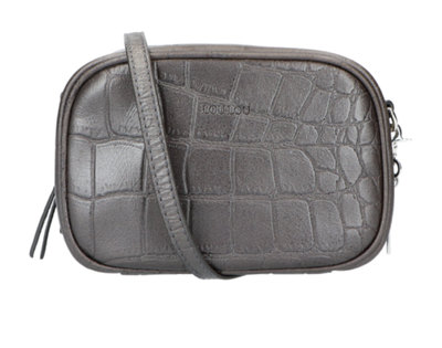 0 Shiny Croco Pouch dark grey