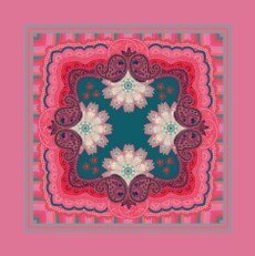 0 Silkkihuivi fresh pink