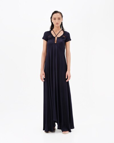 0 Silky Moments Maxi Dress Dark Blue