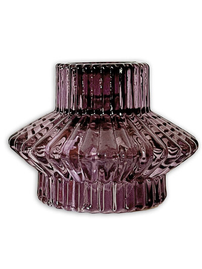 0 Spectacula kynttilänjalka/ candle holder glass wistful mauve