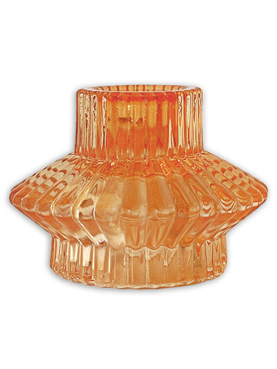 0 Spectacula kynttilänjalka lasi/candle holder glass copper tan