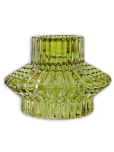 0 Spectacula kynttilänjalka lasi/candle holder glass dark citron