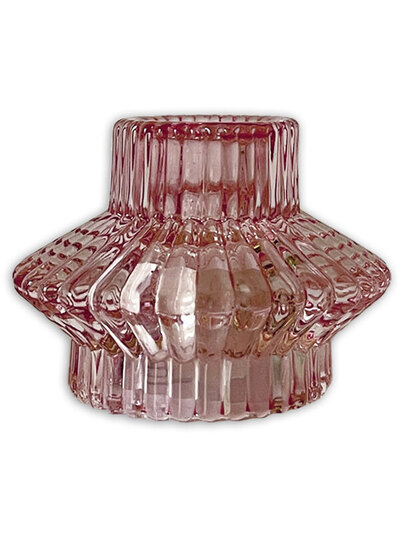 0 Spectacula kynttilänjalka lasi/candle holder glass peach beige