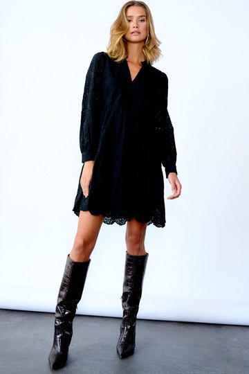 0 Sus Dress Black cotton lace