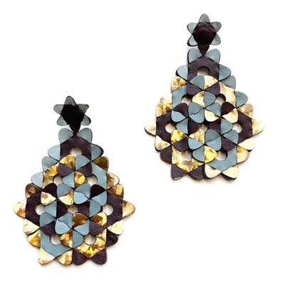 0 The Diamond Earrings Multicolour Ice-Blue-Gold