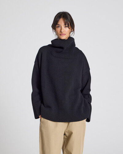 0 Vita 100% lambswool Knit gots  black